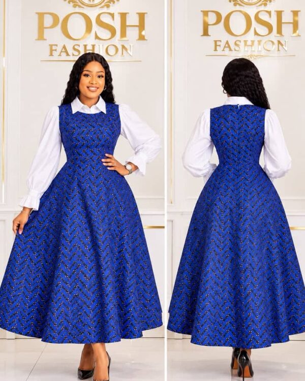 Shirt and Ankara Dress